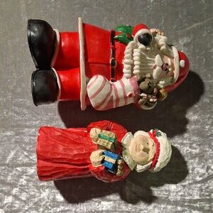 Charming Holiday Santa and Mrs. Claus Figurines